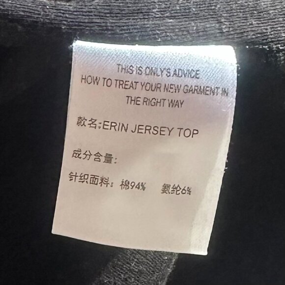 ONLY Black Top | Twisted Back, Sleeves Size M - Picture 3 of 3